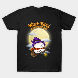 Halloween Witch Kitty T-Shirt